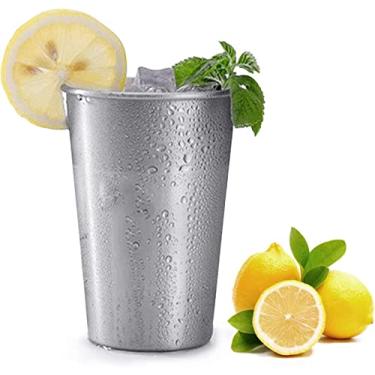 Imagem de Copos de milkshake de metal portáteis de aço inoxidável misturador de mão de imersão água de malte copo de cerveja