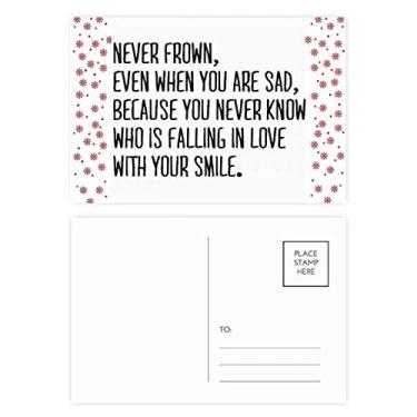 Imagem de Poesia Never Frown Always Smile Christmas Flower Celebration Cartão postal Blessing Mailing Card