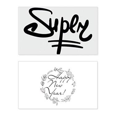 Imagem de Citação super divertida feita à mão, estilo festival, ano novo, cartão de felicitações, mensagem de abençoamento presente