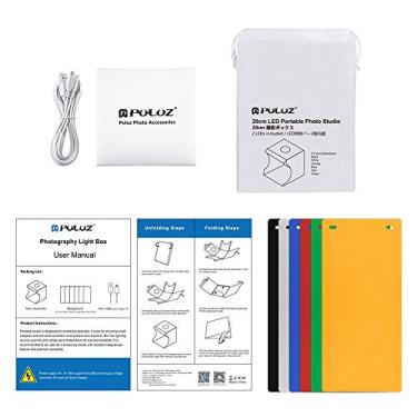 Imagem de Domary Dupla caixa de luz Mini 40 unidades LED Light Room foliding fotografia Softbox Tenda Photobooth Backdrop USB Cube Box Caixa de luz de estúdio de fotos