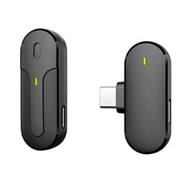 Imagem de Microfone Lapela Wireless Sem Fio K81 Com Entrada Tipo C e Cancelamento de Ruído Sistema Plug and Play para Vlog, Gaming, Streaming e Gravação de podcast