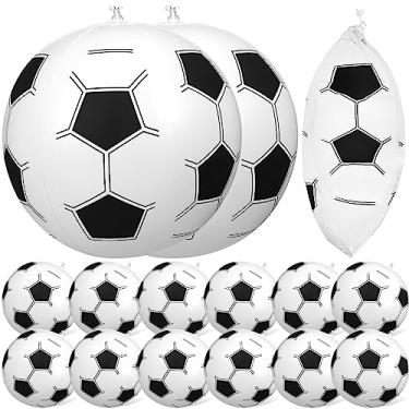 Imagem de Cabilock 15 Pçs Bolas De Futebol Infláveis ​​Bolas De Praia De Futebol Infláveis ​​Bola Flutuante De Beisebol Basquete Para Praia De Verão Tropical Havaiano Favores De Festa Suprimentos