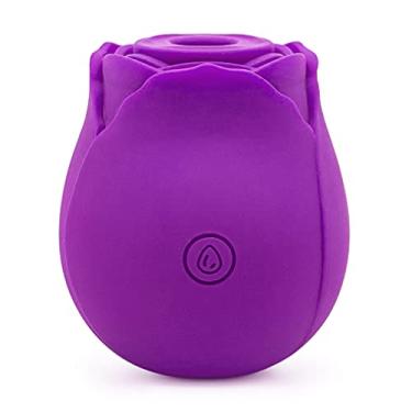 Imagem de Vibrador Silicone vibradoris feminino, Vibrador Flor Rosa Ponta Dupla Função Sugador e Aquecimento púrpura vibradoris feminino sexual JMC1AY