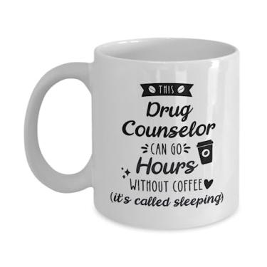 Imagem de Caneca de café para conselheiro de drogas, presente para conselheiro de drogas, presente para conselheiro de drogas, presentes para amigos, ideia de presente de aniversário de Natal (325 ml)