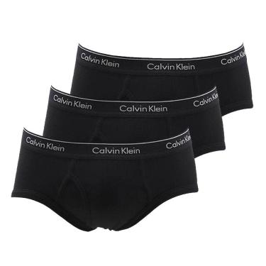 Imagem de Kit c/3 Cuecas Calvin Klein Brief Cotton Rib Preta NB3999