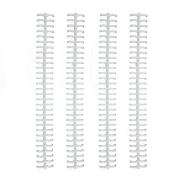 Imagem de Tira de Encadernação de Livro Cortável 30 Furos à Prova de Ferrugem 10 Peças Ferramenta de Encadernação de Livro Resistente Ao Desgaste para Material Escolar (Branco)