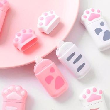 Imagem de Corretivo em Fita Patinha de Gato Kawaii - Papelaria Fofa Cat Paw Cute Fita Corretiva Pata de Gatinho