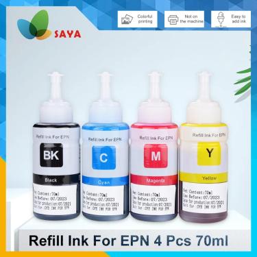Imagem de 664 Recarga tinta de tinta para impressora Epson  4 cores  L100  L110  L210  L120  L220  L310  L355