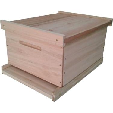 Imagem de Caixa para Abelhas Langstroth Eucalipto Ninho 24cm com arame