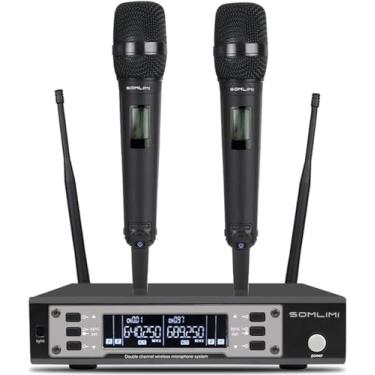 Imagem de SOMLIMI original EW135G4 Sem Fio Microfone Profissional para Cantares Performances dePalco Karaoke Conferenciada lgreja Palestr (135-Black)
