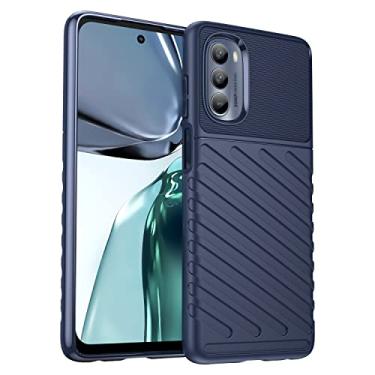 Imagem de Capa para Motorola Moto G62 5G Capinha [Com protetor de ecrã] Case protetora para telemóvel em TPU macio resistente a choques e riscos de nível militar - Azul