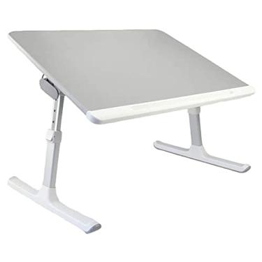 Imagem de Mesa de laptop para cama, mesa de cama, mesa de cama para laptop e escrivaninha, bandeja de computador ajustável, suporte para laptop para cama ou sofá com couro antiderrapante (cor: A)