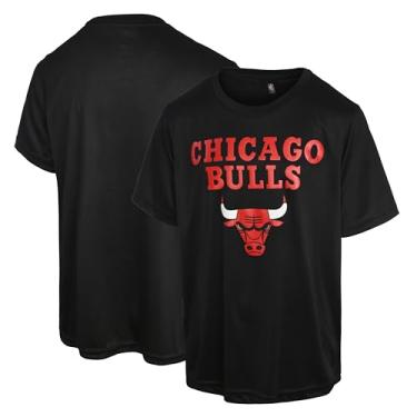 Imagem de NBA Kids & Youth Boys Official Game Time Camiseta de Manga Curta Performance, Chicago Bulls - Preto, 14-16