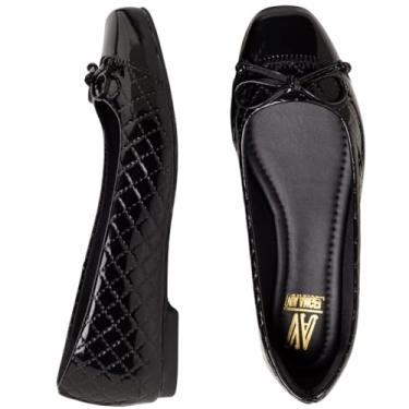 Imagem de Sapatilha Feminina Bico Quadrado Bailarina Loafer Confortável Via Angel 79.01 (Preto, BR, Adulto, Numérico, 37)