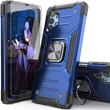 Imagem de IDYStar Capa para Galaxy A25 Blus para mulheres e meninas, capa para Galaxy A25, capa híbrida de teste de queda com suporte para cartão, capa protetora resistente de ajuste fino para Samsung Galaxy