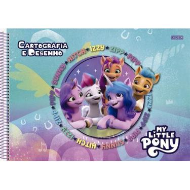 Imagem de Caderno Desenho Cartografia 60 Folhas My Little Pony - São Domingos