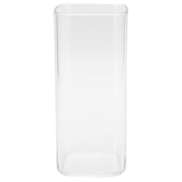 Imagem de Copo de água, Quadrado de 400ml, Copo de chá, Copo de Acrílico, Resistente à Quebra, Plástico, Estilo Restaurante, Bebidas, para Uso Em Escritório Doméstico (Transparente)