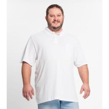 Imagem de Camisa Polo Piquet Plus Size Masculina Kohmar Branco