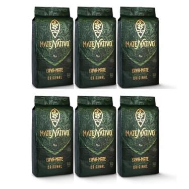 Imagem de Kit 6 Erva Mate Para Chimarrão Mate Nativo Originak Premium 6pct de1kg cada
