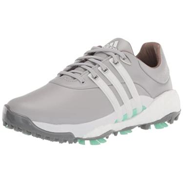 Imagem de adidas Tênis de golfe feminino Tour 360 22, Cinza dois/Calçados Branco/Pulse Mint, 39