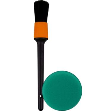 Imagem de Kit Pincel Detalhamento Automotivo Externo Aplicador de Espuma JS