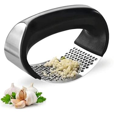 Imagem de Amassador Manual de Alho Inox Moedor Triturador