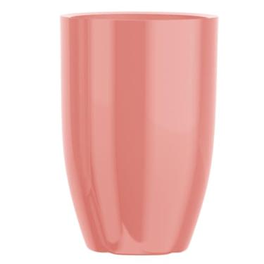 Imagem de Vaso Redondo Fibra De Vidro Vitrificado Madri 44cm Decorativo (Rose Gold)