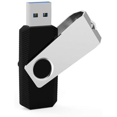 Imagem de Aiibe Pen Drive de 128 GB USB 3.0 Pen Drive de alta velocidade 128 GB Memory Stick Zip Drive Drive USB para laptop - Preto
