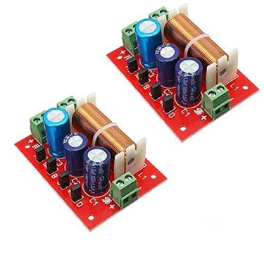 Imagem de AZUOCN 2 peças 400W divisor de frequência de agudos/graves ajustáveis Distribuidor 2-Way Speaker Audio Crossover Filtros (2 X)