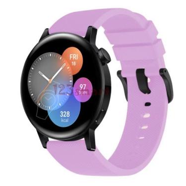 Imagem de Pulseira de Silicone p/ Smartwatch GT3 42mm - 123Smart, Lilás