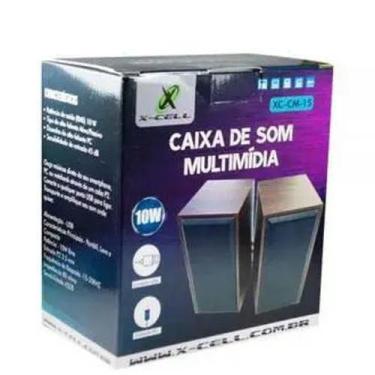 Imagem de Par Caixas De Som X-Cell Para Computador E Notebook 10W, Pc, Marrom