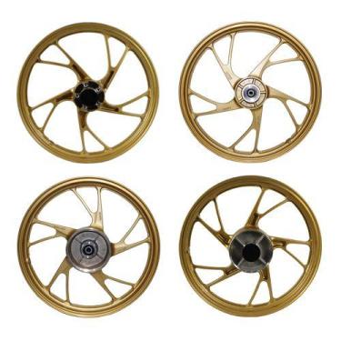 Imagem de Roda de Liga leve 5 Palitos Dourada - Titan - Fan - Loja Duas Rodas