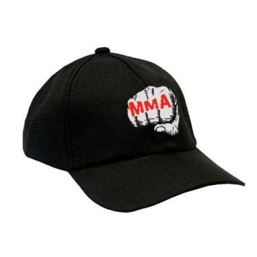 Imagem de Boné Militar Rip Stop com Patch Aplicado MMA  Preto - Mundo do Militar