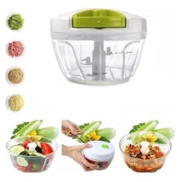 Imagem de Mini Processador Triturador Manual De Alimentos 3 Laminas 500ml - Art 
