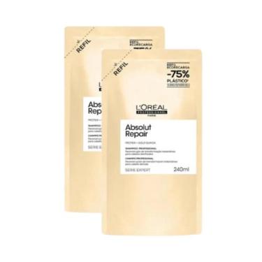 Imagem de Kit 2 Refis Shampoo Absolut Repair Gold 240ml - Loreal