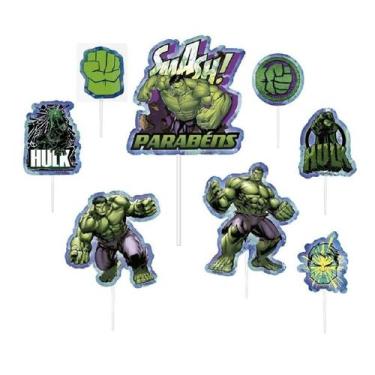 Imagem de Topo de Bolo Hulk Para Festa de Aniversário Infantil - Piffer