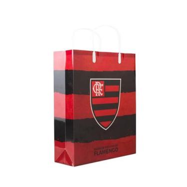 Imagem de Sacola De Presentes Escudo Time 33x9x27cm - Flamengo - Mileno