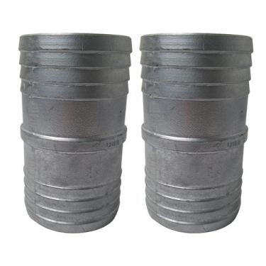 Imagem de Kit 2 Uniões Emenda Reta Alumínio Para Mangueira 3 Polegadas Londribor