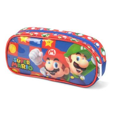 Imagem de Estojo Super Mario Bros Soft Infantil Escolar Casual Menino - Luxcel, 