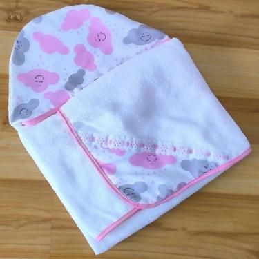 Imagem de Toalha de Bebê modelo Luxo felpuda e forrada com capuz estampado - BRA
