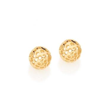 Imagem de Brinco de bola folheado a ouro 18k 525122 - Rommanel