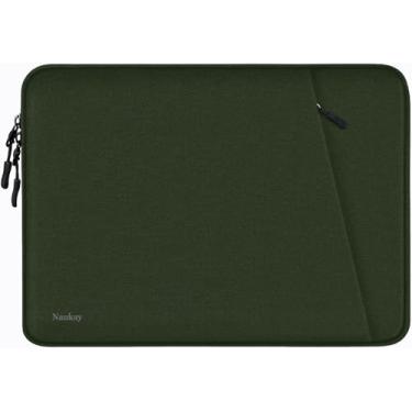 Imagem de Capa para laptop, capa protetora à prova de choque para computador com bolso de acessórios, resistente à água, bolsa para laptop de 15,6 polegadas, compatível com MacBook, Dell, HP, Acer, Lenovo,