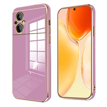 Imagem de Wousunly Compatível com Xiaomi Poco M5 capa de silicone rosa, revestimento para Poco M5 capa de telefone à prova de choque fina e macia (roxa)