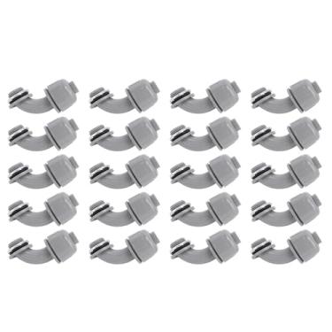 Imagem de 20 PCS 3/4 Polegada NPT Líquido Conector Apertado 90 Graus PVC Não Metálico Conector de Conduíte Elétrico PVC Encaixes de Conduíte Flexíveis