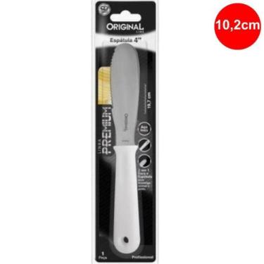 Imagem de Espátula em Aço Inox com Cabo em PP 4" 10,2cm Linha Premium SL0354 - O