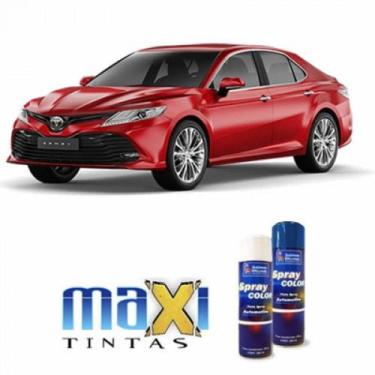 Imagem de Spray automotivo vermelho emoção toyota + verniz spray 300ml - Sherwin