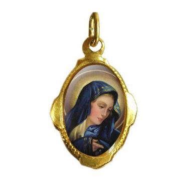Imagem de Pingente Medalha Nossa Senhora das Dores Resinada - FORNECEDOR 17