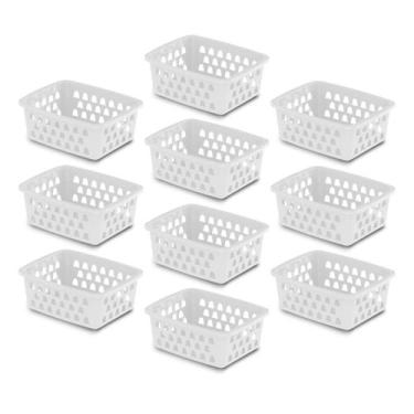 Imagem de Kit 10 Cesto Organizador Multiuso Decorativo Pequeno p/ Gaveta Armário