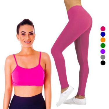 Imagem de KIT conjunto TOP ALÇA FINA bojo + CALÇA leg LEGGING BÁSICA Feminino Ac