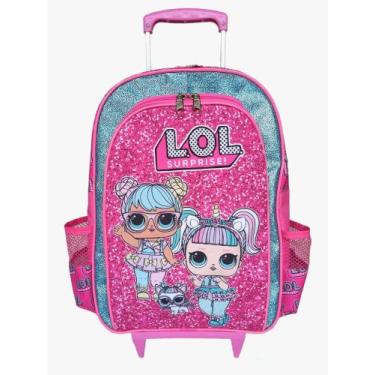 Imagem de Mochila de rodinhas mochilete lol surprise infantil escolar meninas ro